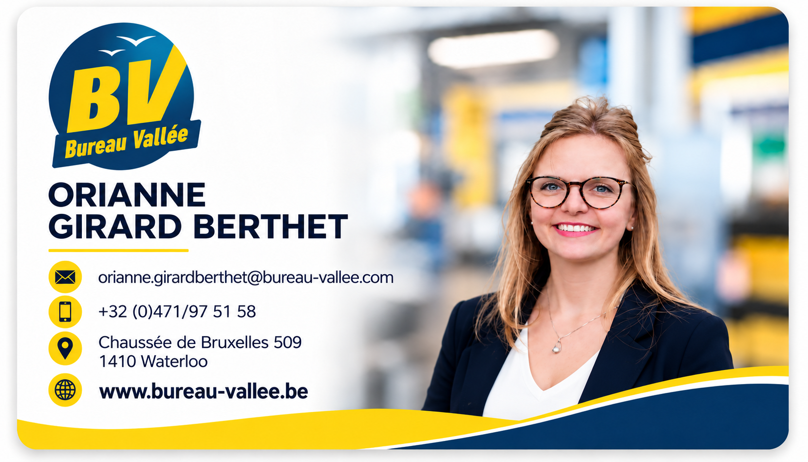 Carte NFC réalisée pour Bureau Vallée Waterloo