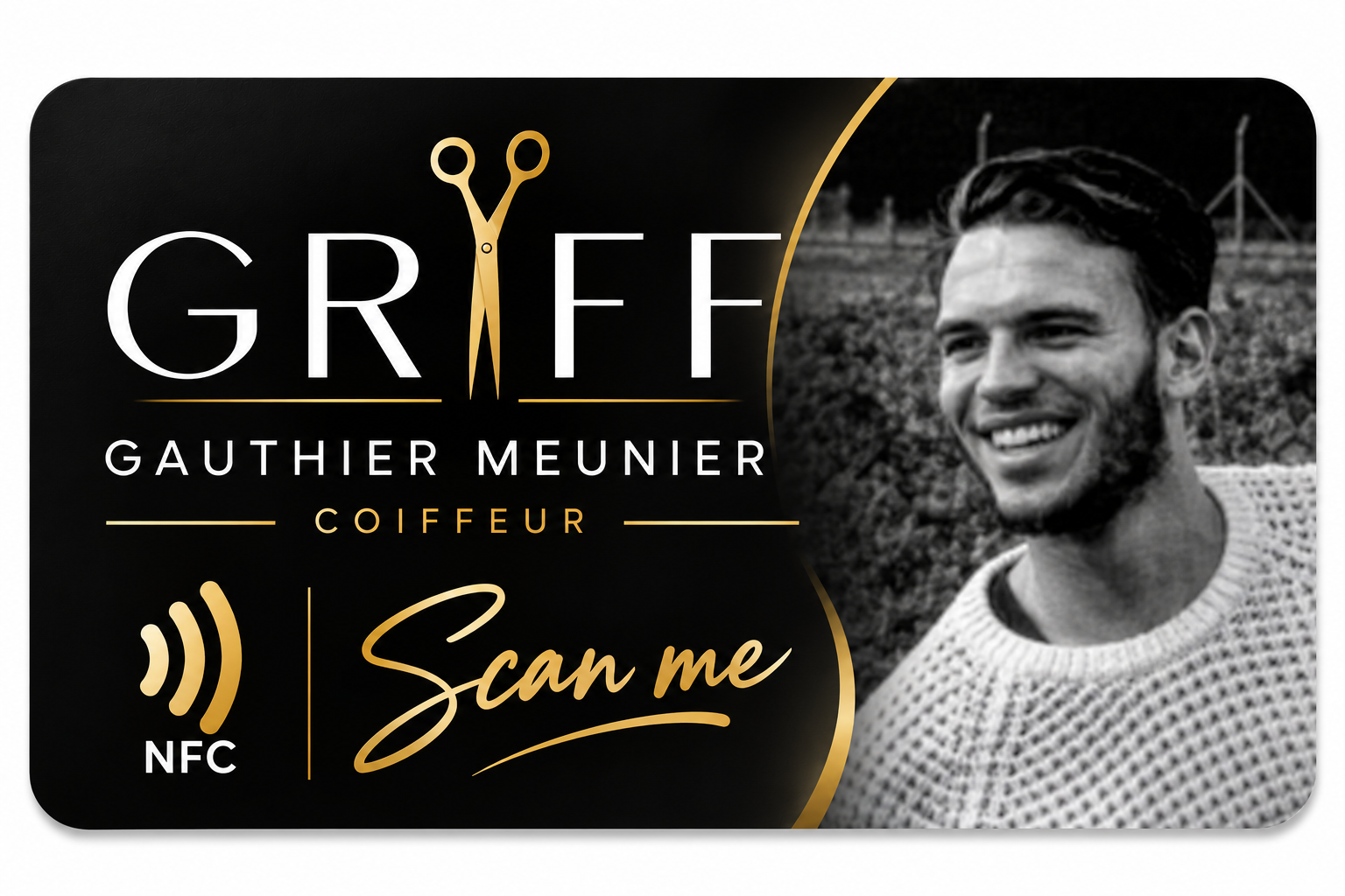 Carte NFC réalisée pour Gauthier Meunier