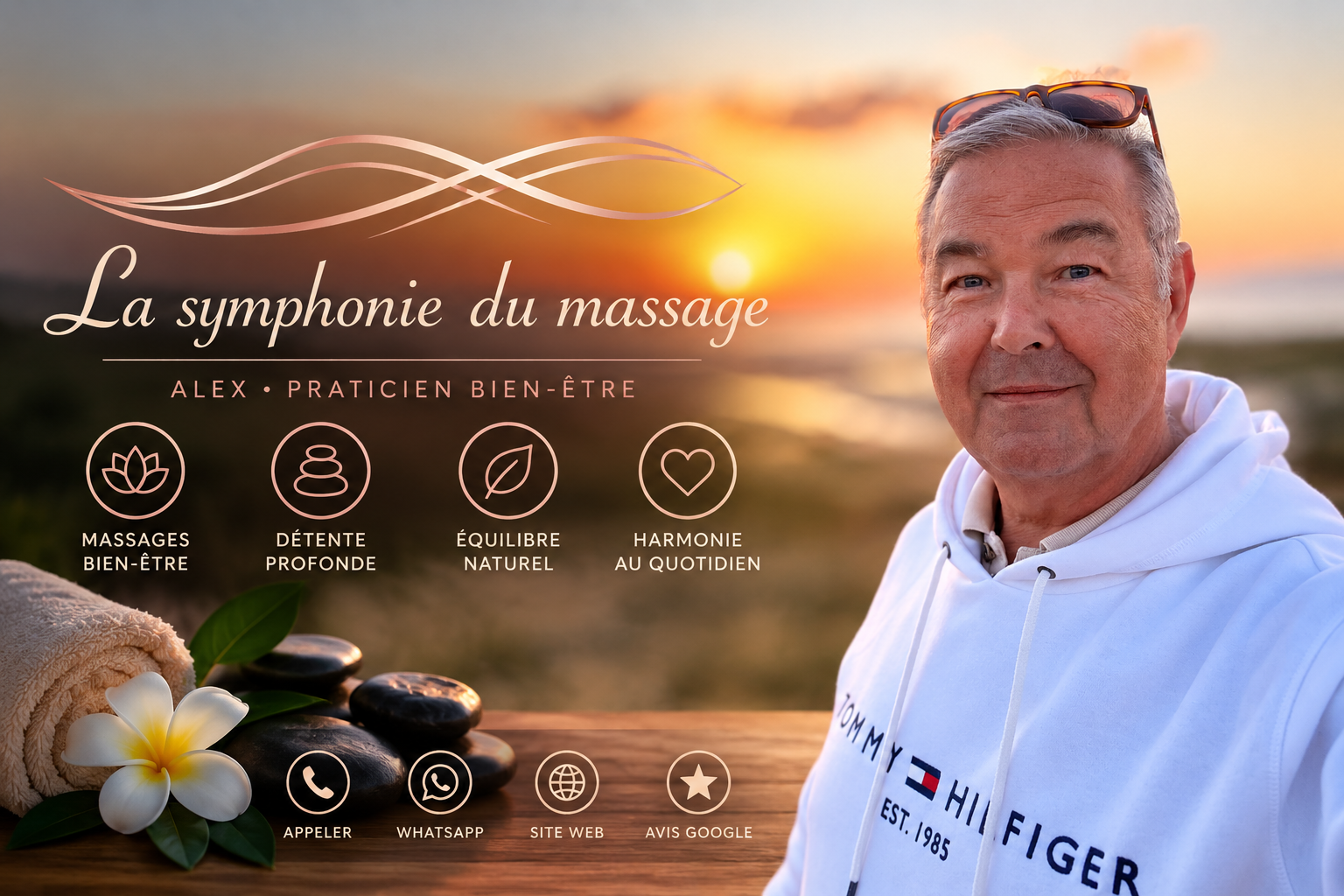 Carte NFC réalisée pour La Symphonie du Massage